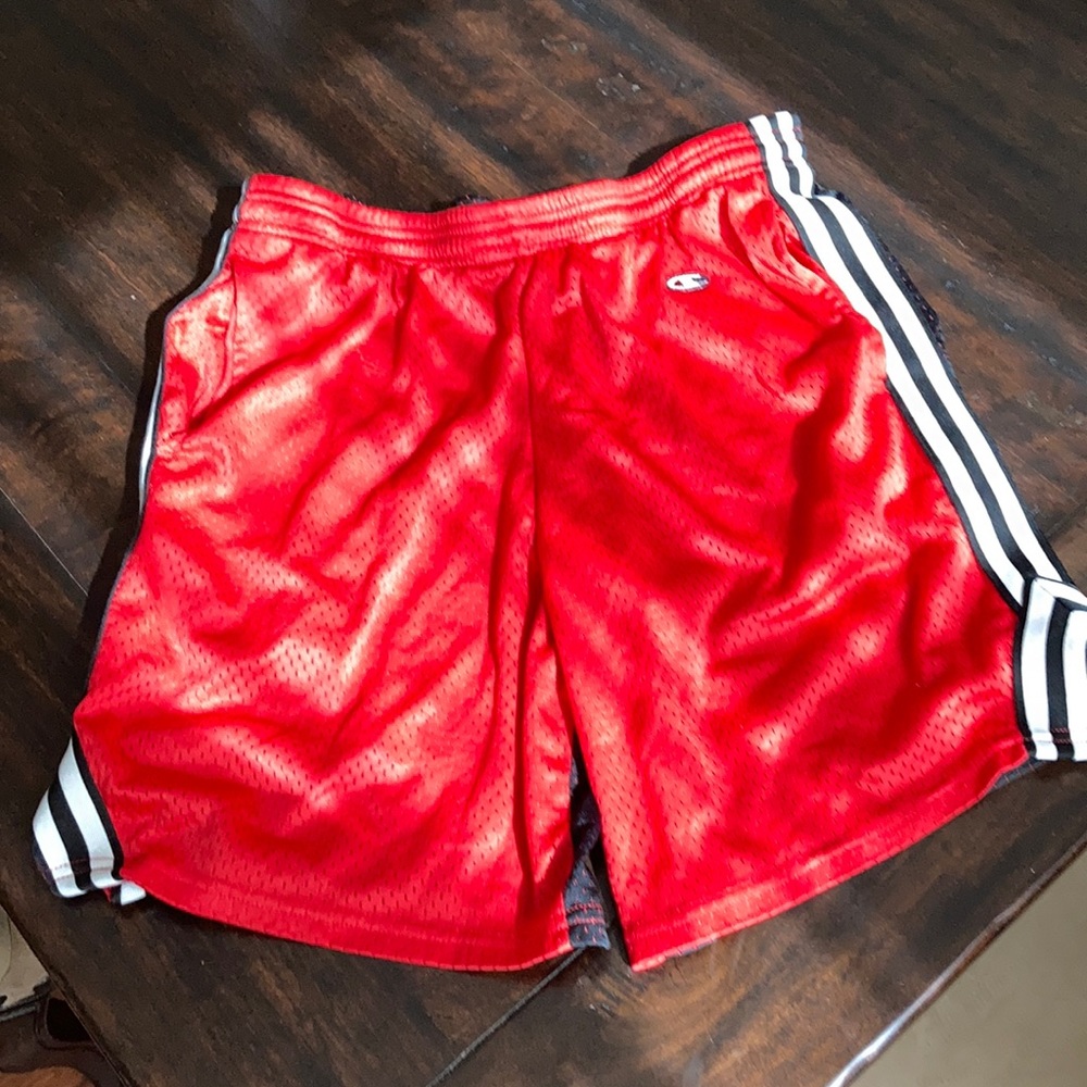 Red champion shorts